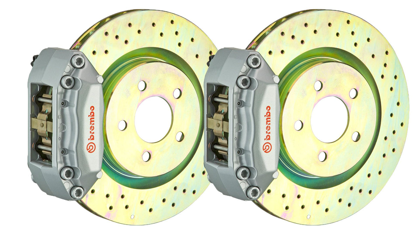 BREMBO Front GT BBK Big Brake 4pot 285x28 Drill Disc Fiat 500 12-14 USDM
