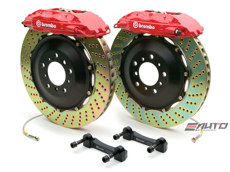 Brembo Front GT Brake 4Pot Caliper Silver 355x32 Slot Rotor 911 964 C2 C4 89-94