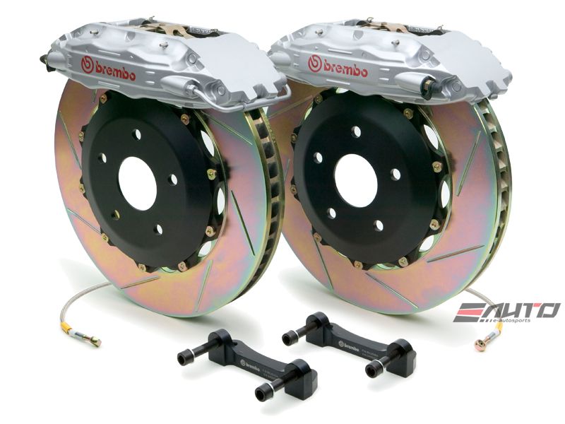Brembo Front GT BBK Big Brake 4Pot Caliper Silver 355x32 Slot Rotor S Class W140