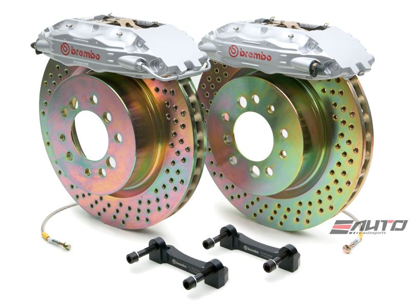 Brembo Front GT Brake BBK 4piston Silver 355x32 Drill Disc Rotor Mustang 05-13