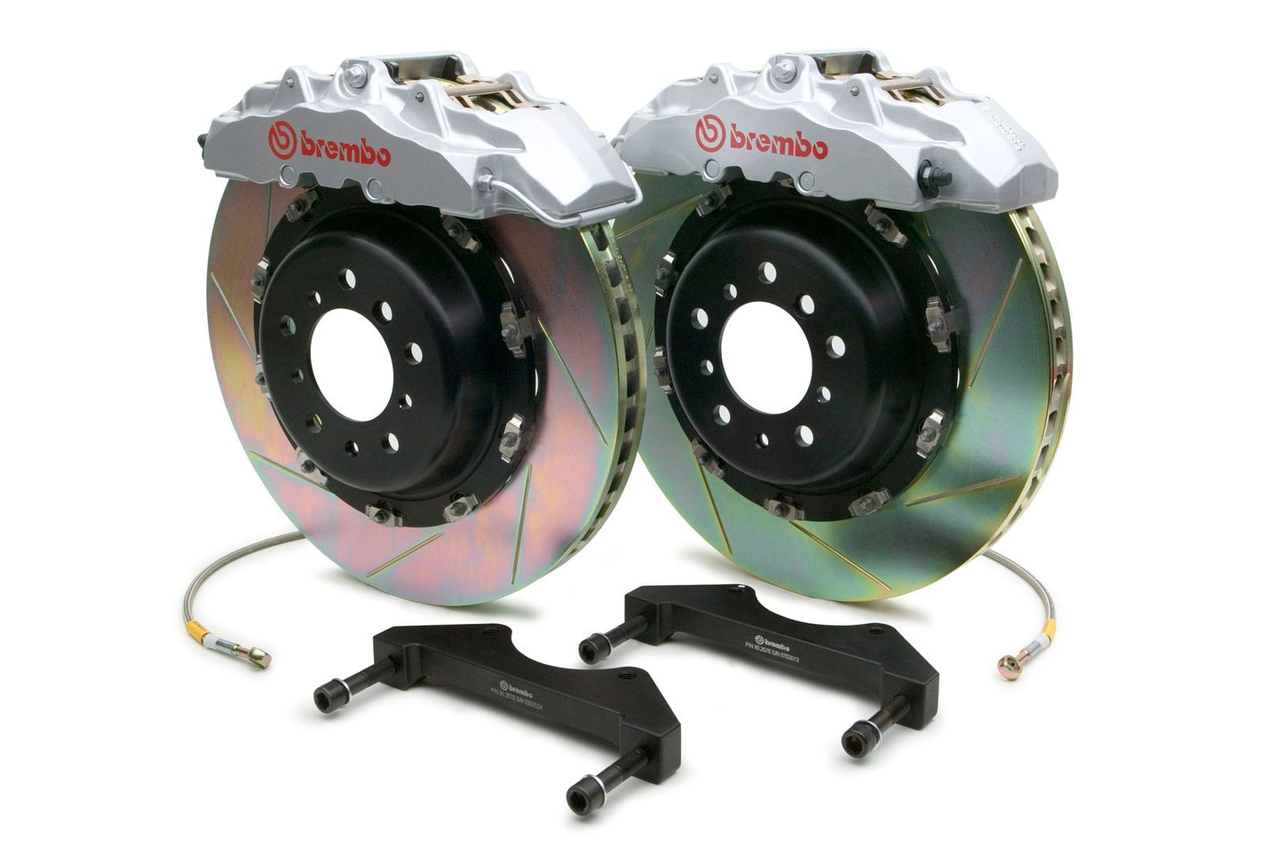 Brembo Front GT Brake 8pot Silver 380x34 Slot E60 528 530 535 545 550 E64 650