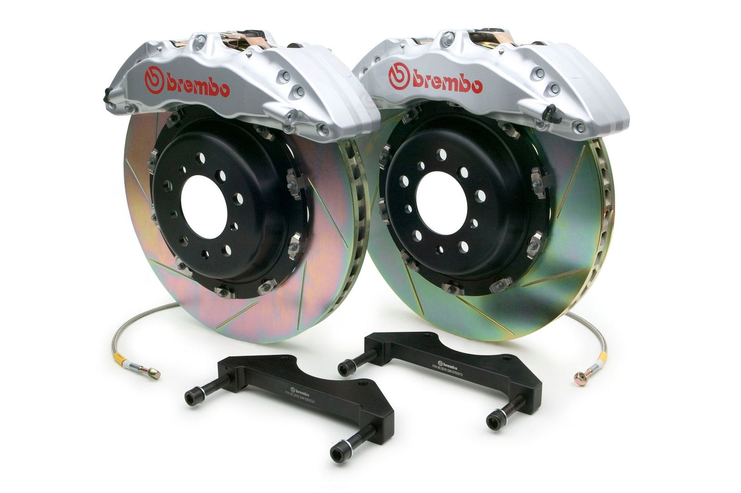 Brembo Front GT Brake BBK 6pot Silver 380x34 Slot Chevy GMC 2500 07-09 H2 08-09