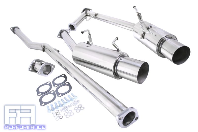 Manzo 4.5" Dual Stainless Tips Catback Exhaust for Altima 08-11 2D Coupe U32