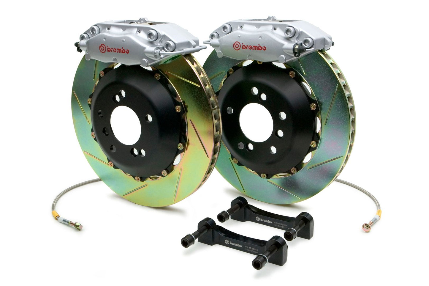 Brembo Rear GT Brake 4pot Silver 328x28 Slot Rotor for Benz W204 C204 C207 A207