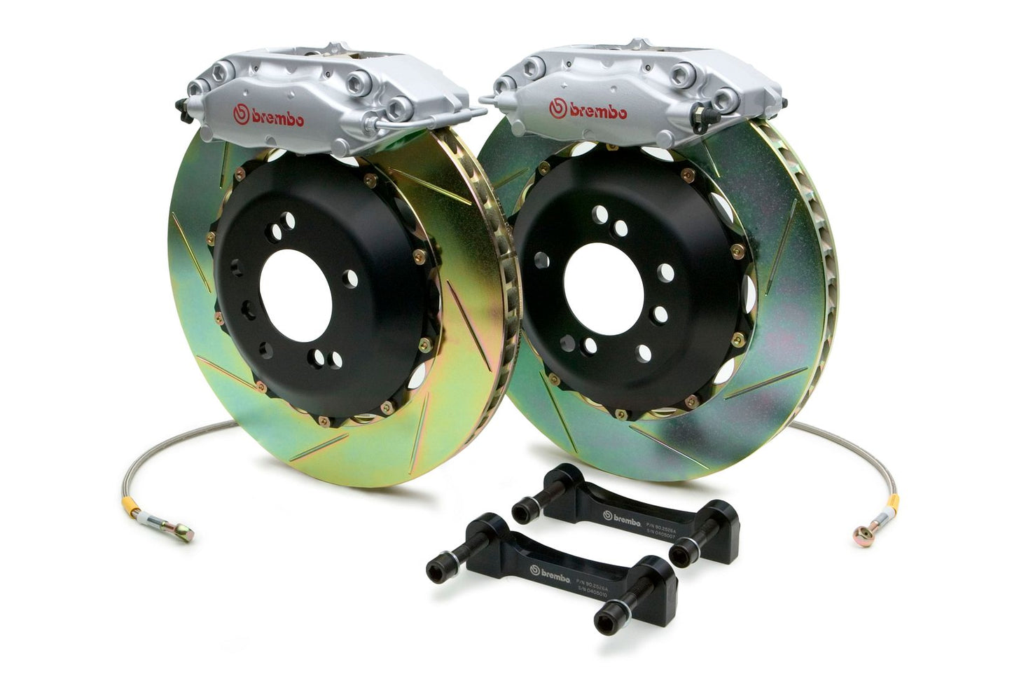 BREMBO Rear GT BBK Brake 4pot 345x28 Slot Silver 300C Challenger Charger Magnum