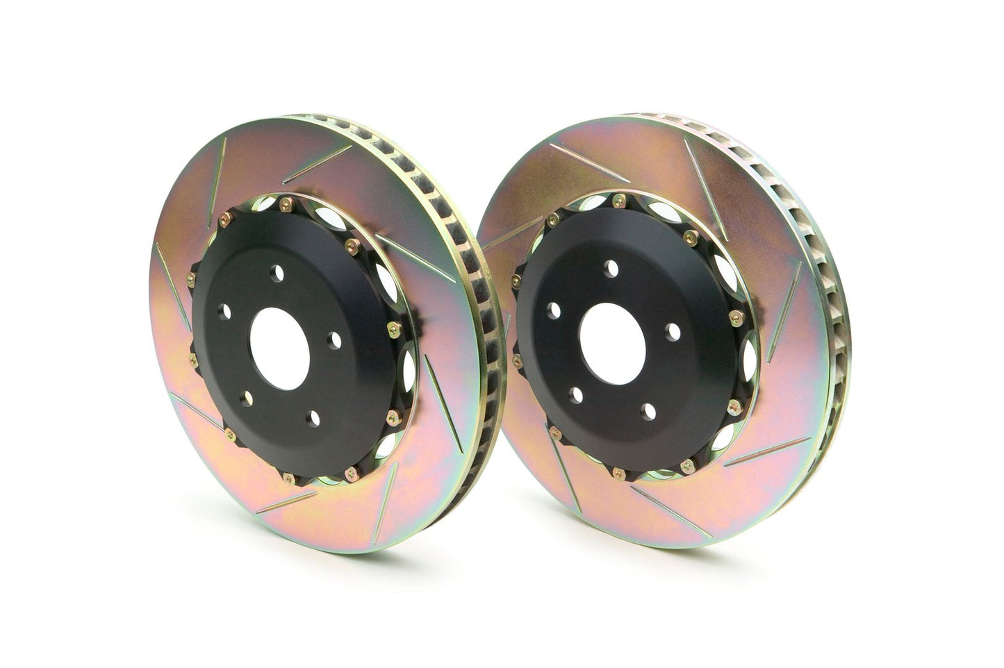 BREMBO Front 2pc Rotor Disc Upgrade Kit 365x34 Slot Gallardo 03-14 R8 08-14