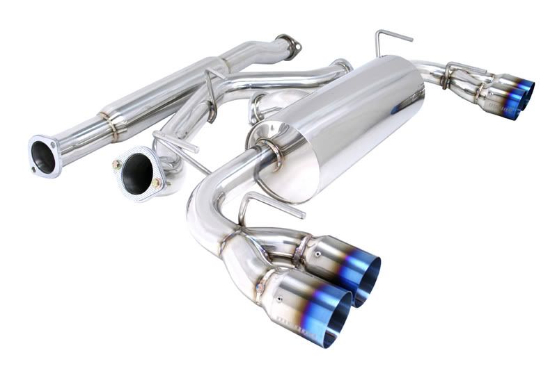 MEGAN 3" Quad Titanium Tips OE RS Catback Exhaust for STi 08-14 WRX 11-14 *Wagon
