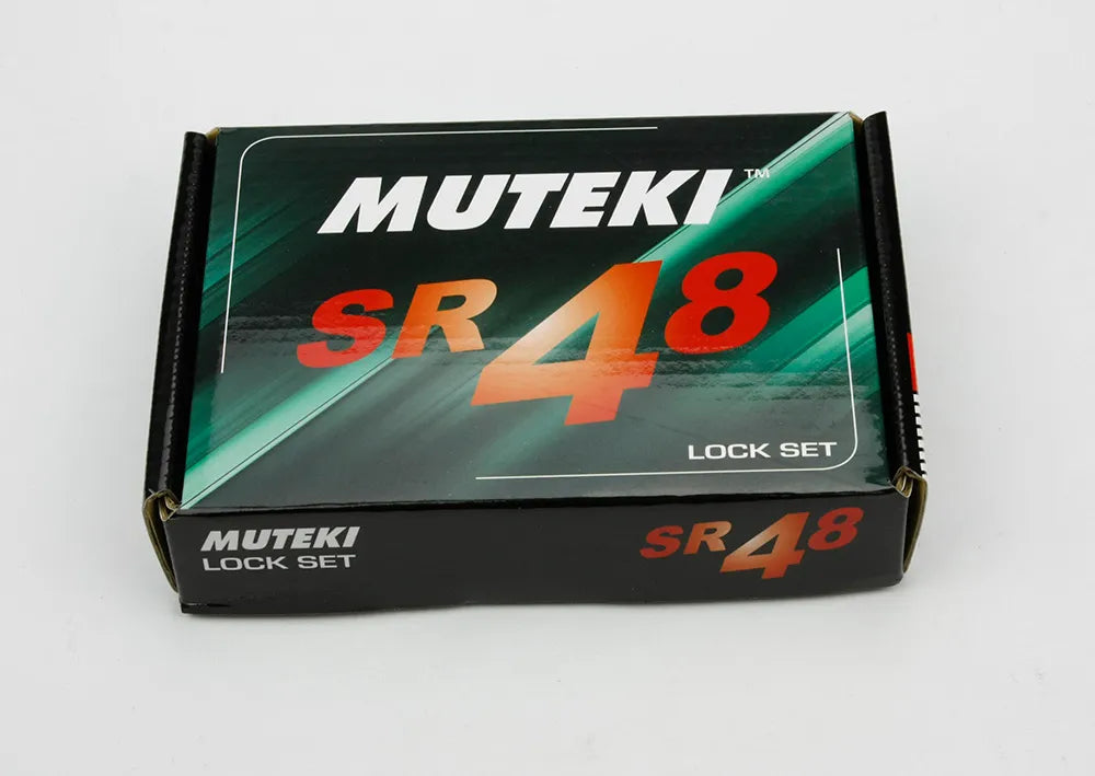 MUTEKI SR48 4pc Acorn Wheel Lug Nut Lock Set 12x1.5 Black Open End