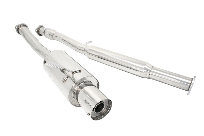 MEGAN 4" Stainless Tip Turbo Catback Exhaust +Silencer for Impreza WRX STi 02-07