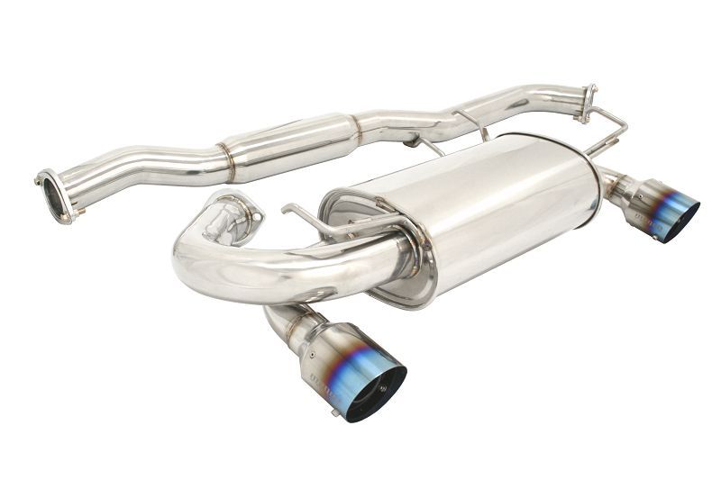 MEGAN 4" Dual Titanium Tip OE RS Catback Exhaust + Silencer for 350z 03-09 Z33