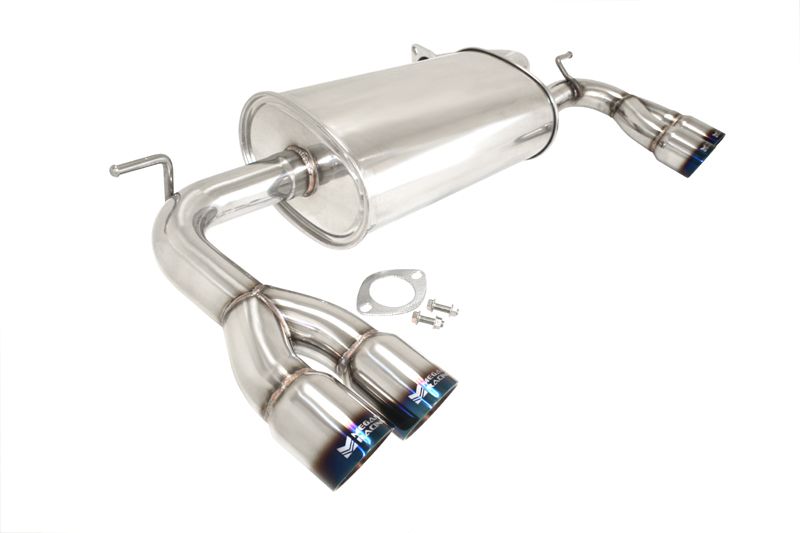 MEGAN 3" Quad Titanium Roll Tips Axle Back AxleBack Exhaust Genesis Coupe 10-12