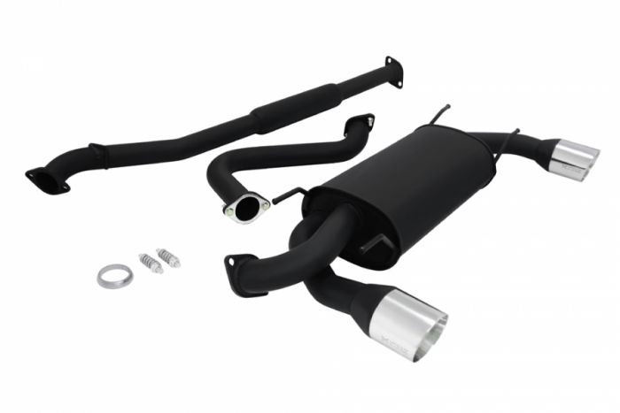 MEGAN 4" Dual Stainless Tip Black Series Catback Exhaust for FRS FR-S BRZ GT86