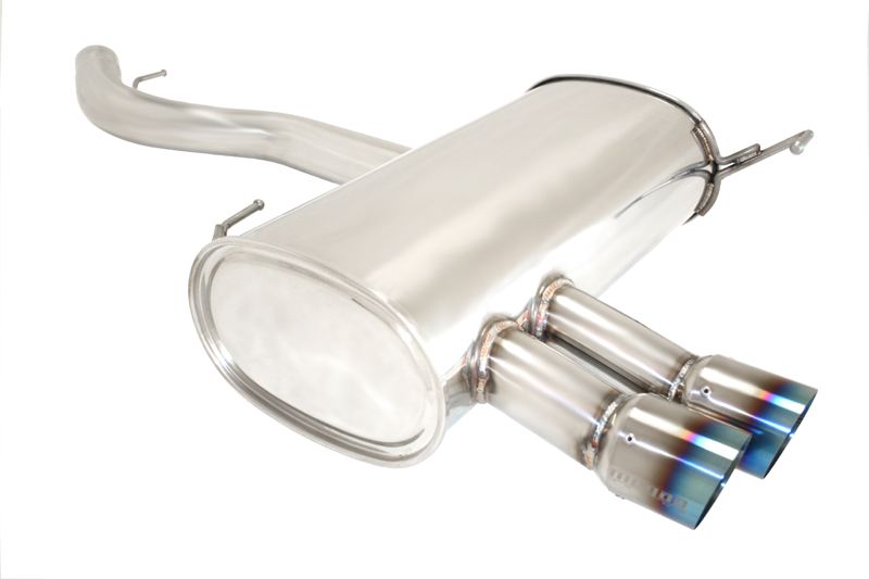MEGAN 3" Dual Titanium Tip Axle Black Exhaust Muffler for BMW E90 E92 328i 328xi