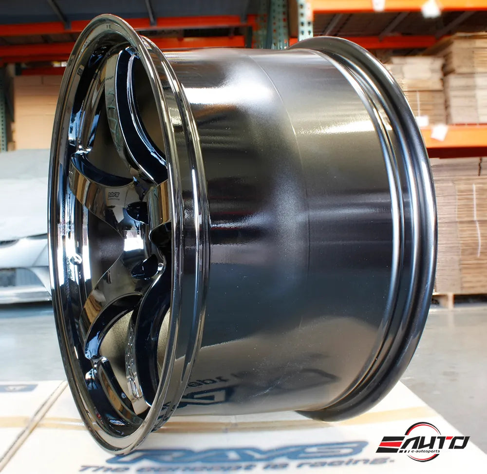 Rays Gram Lights 57CR Glossy Black Wheels 18x9.5 +38 5x114 WRX STi Legacy