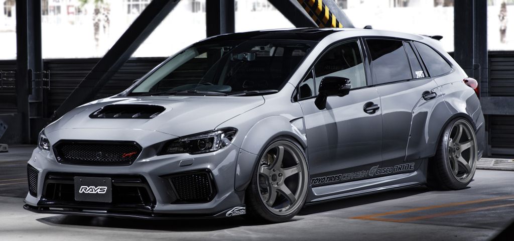 Rays Gram Lights 57CR Glossy Grey Wheels 18x9.5 +38 5x114 WRX STi Legacy