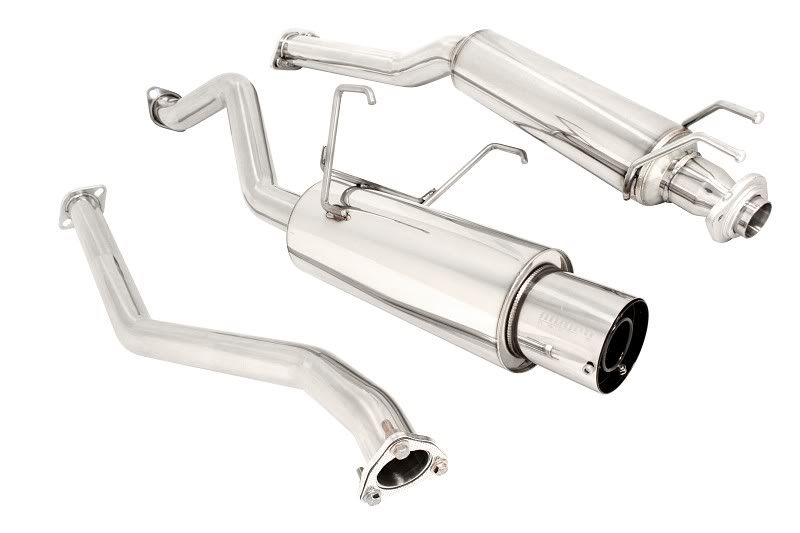 MEGAN 4" Stainless Tip DRIFT Catback Exhaust Civic EX 01-05 4D Sedan w/ Silencer