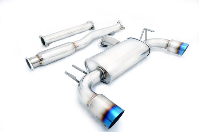 MEGAN 4" Dual Titanium Tip OE RS Catback Exhaust for EVO Evoluation X 10 08-15
