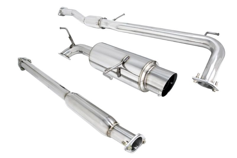 MEGAN 4.5" Stainless Tip NA Catback Exhaust Accord 4cyl 98-02 CG3 CG5 + Silencer