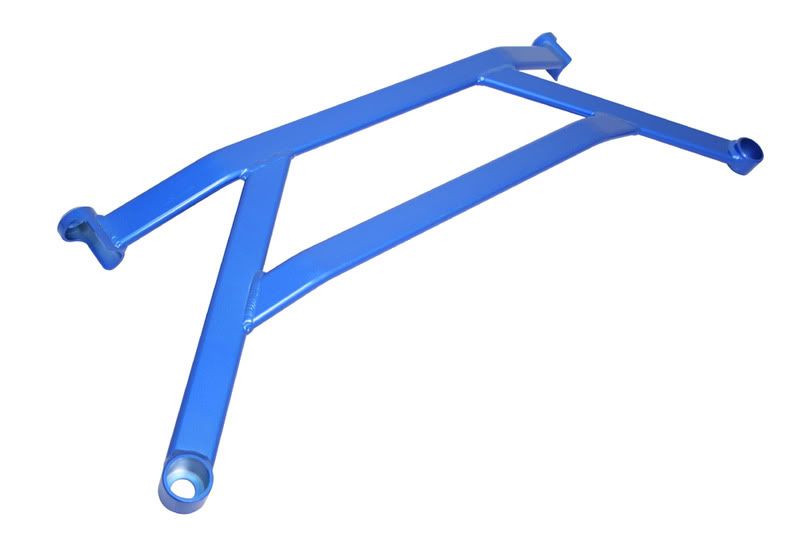 MEGAN FRONT LOWER H BRACE BAR for Subaru IMPREZA 98-01 BLUE