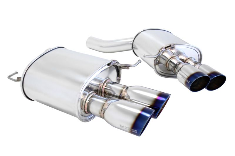 MEGAN Quad Titanium Roll Tips Axle Back Exhaust Muffler for BMW 650i F12 F13 RWD