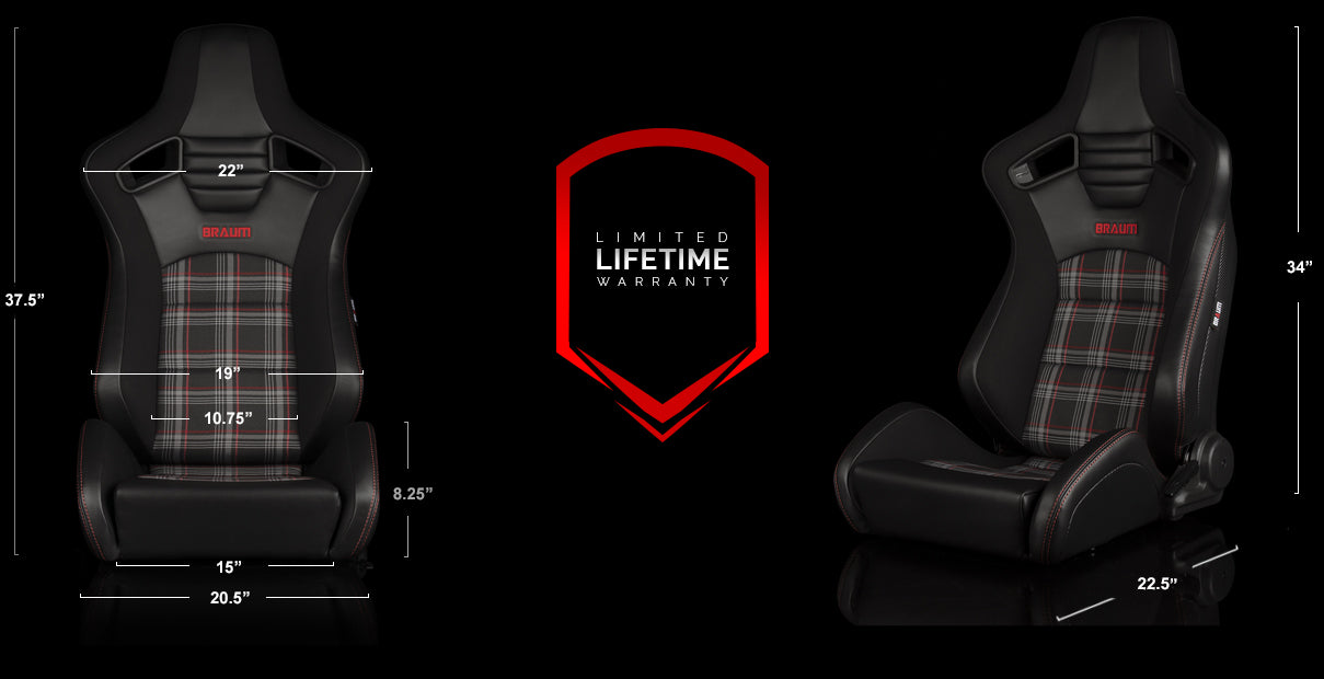 Braum Racing Elite-S Series Reclining Racing Seats (5 Colors) – PAIR