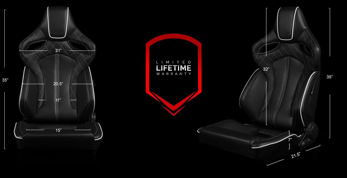 Braum Racing ORUE Series Reclining Racing Seats (5 Colors) – PAIR