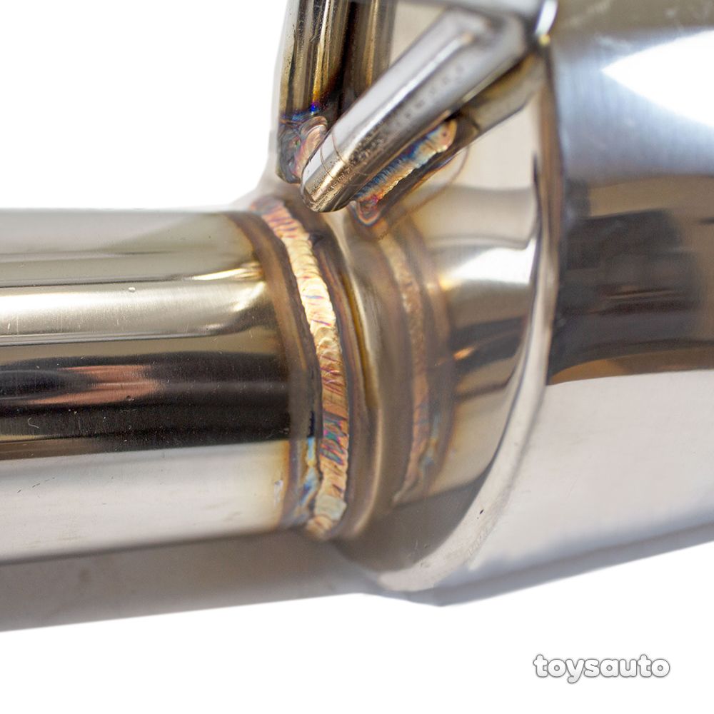 Rev9 FlowMaxx 4" Tip CatBack Exhaust *Race 3" Pipe* for Civic Si FB6 FG4 12-15