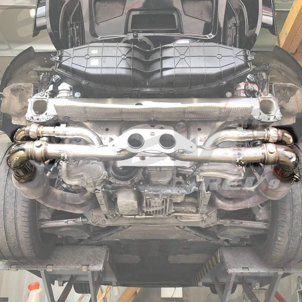 Rev9 2pc Valved Side Muffler Bypass Pipe for Porsche 911 991 GT3 RS 911R 14-19