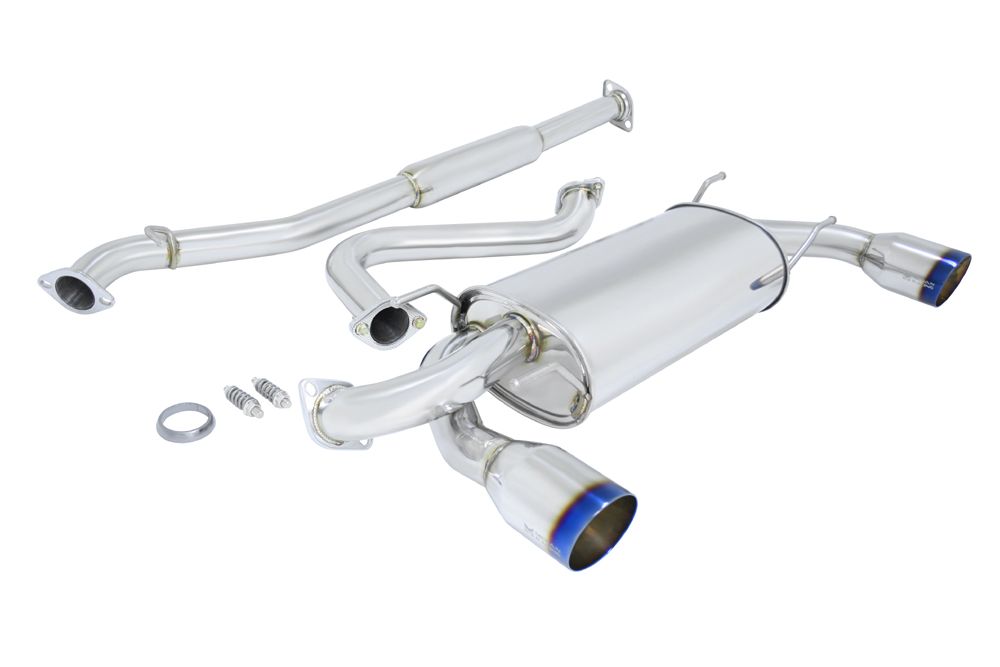 MEGAN 4" Dual Titanium Burnt Tip OE RS Catback Exhaust for FRS FR-S BRZ 86 13-18