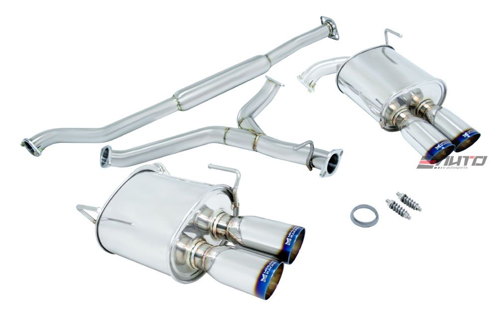 MEGAN 3.5" Quad Burnt Roll Tip Catback Exhaust for Impreza WRX STi Sedan 11-14