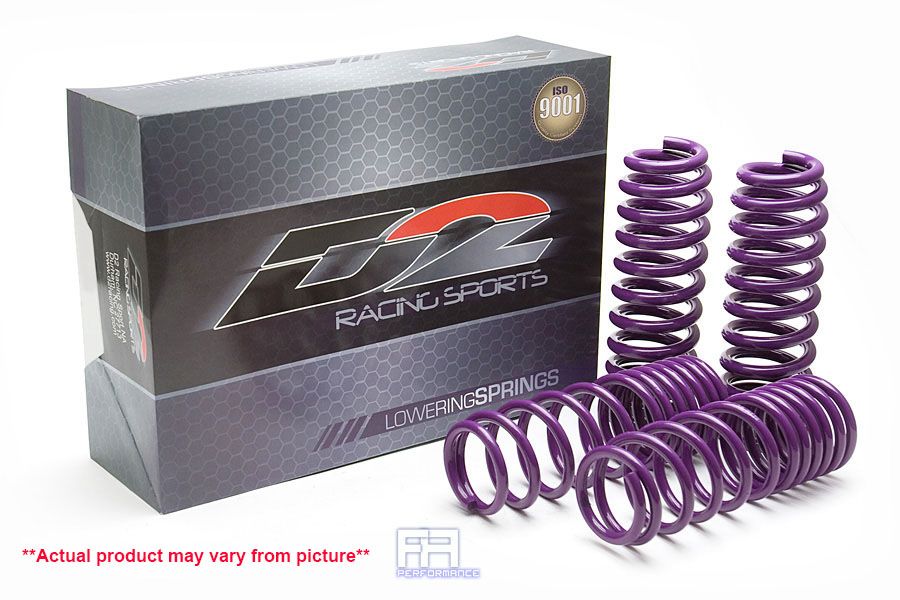 D2 Racing Pro Series Lowering Spring Drop 1.6"F 1.5"R For 07-11 Toyota Camry