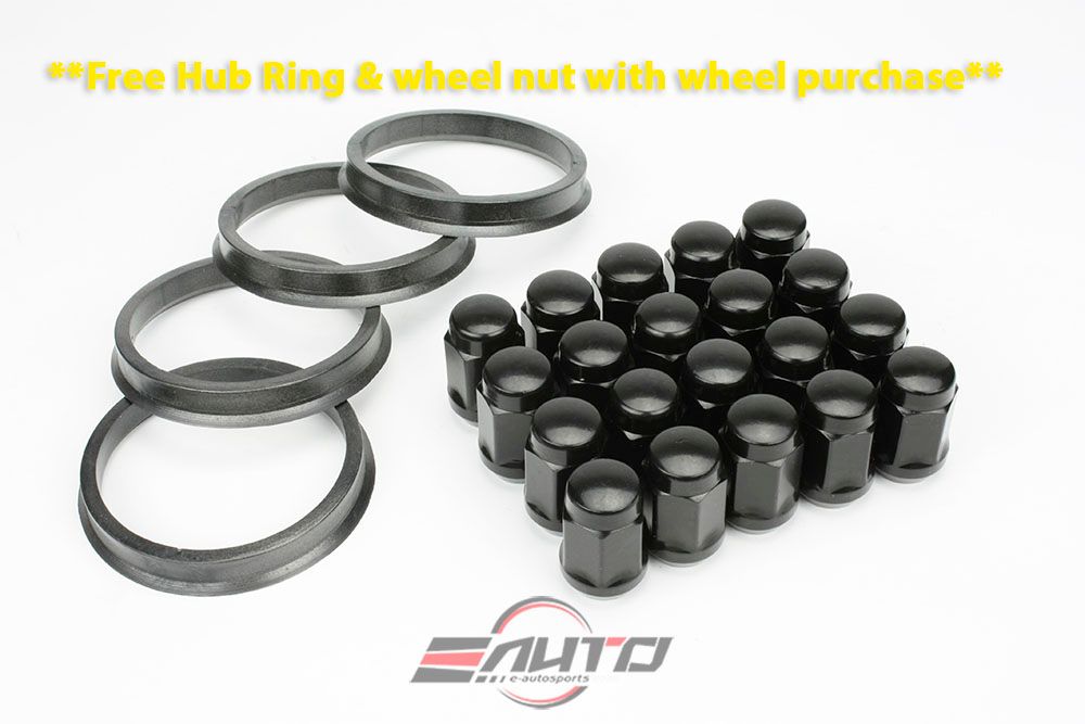 free hub ring and lug nuts for Rays Gram Lights 57CR Ceramic Pearl White Wheel Rim 18x9.5 +38 5x120