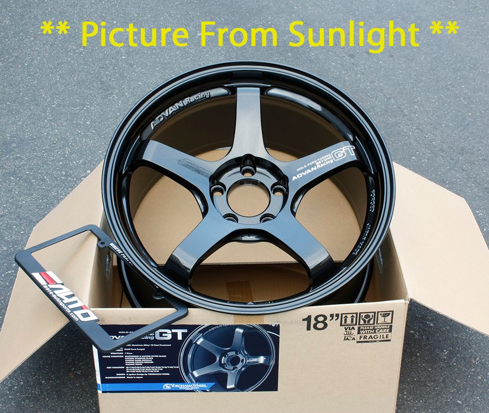 Advan GT Beyond Titanium Black Wheel Rim 18" 18x9.5 +38 5x114 for WRX STi Legacy