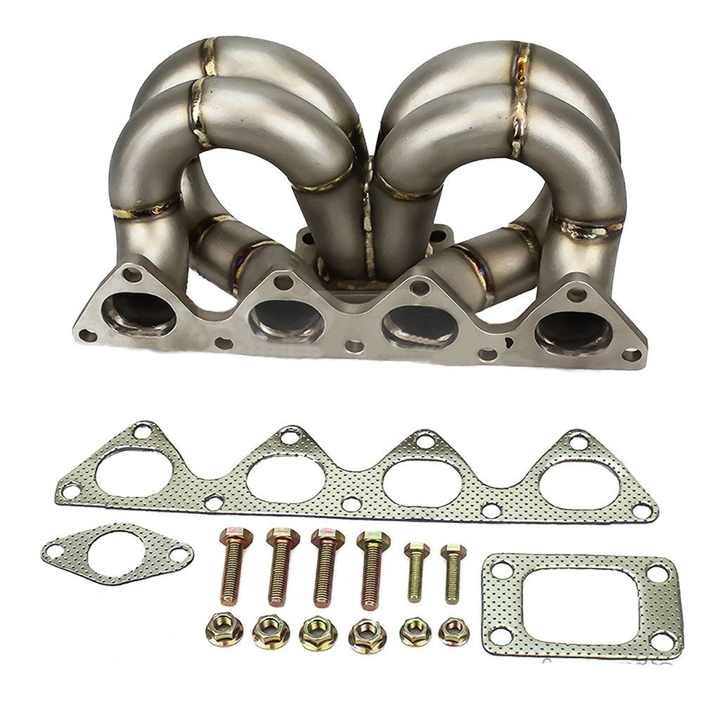 Rev9 Ram Horn Equal Length T3 Turbo Manifold *38mm for Civic CRX Integra B16 B18