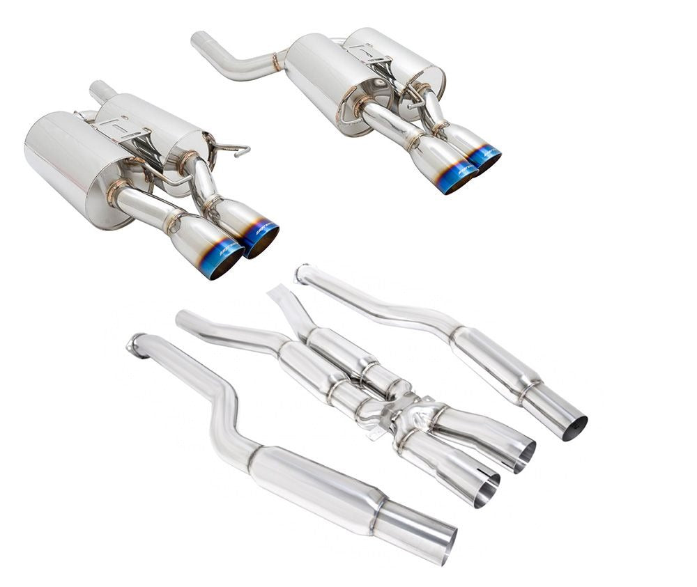 MEGAN 3.5" Quad Titanium Roll Tips OE RS Catback Exhaust for BMW E60 M5 06-10