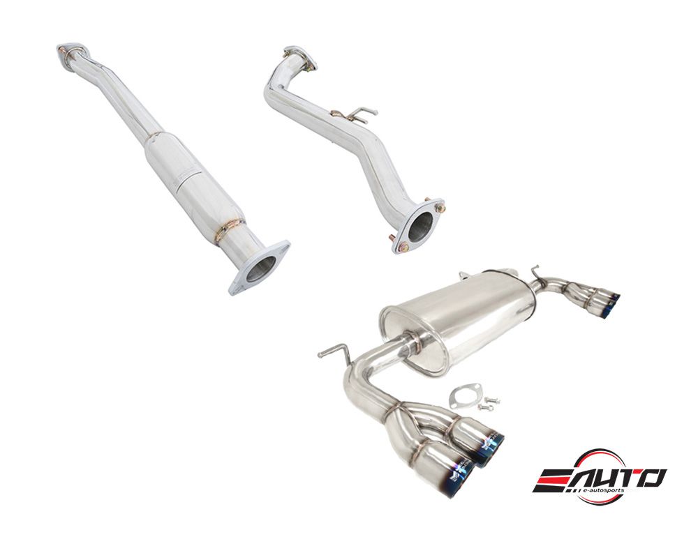 MEGAN 3" Quad Titanium Roll Tip Catback Exhaust for Genesis Coupe 2.0T 10-16