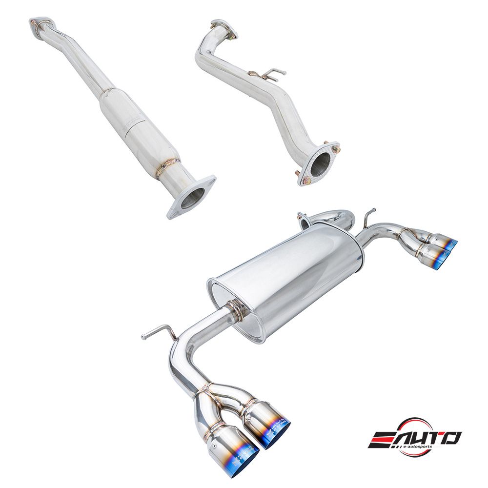MEGAN 3" Quad Titanium Tips Catback Exhaust for Genesis Coupe 2.0T Turbo 10-16