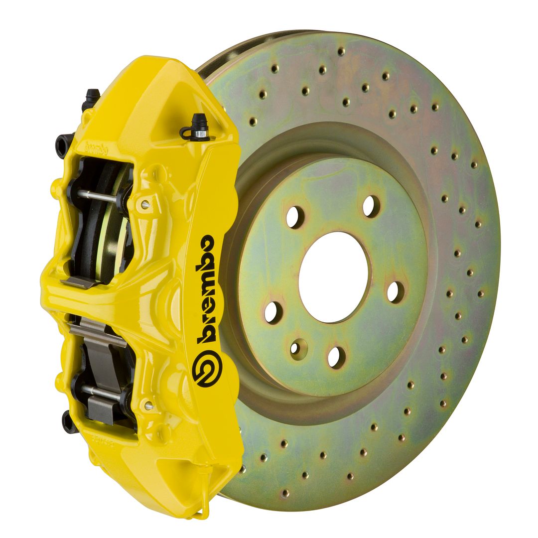 Brembo Front GT Big Brake BBK 6piston Yellow 355x32 Drill Disc Camaro V6 10-14