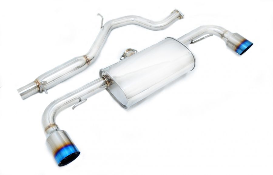MEGAN 4" Dual Titanium Burnt Tip Axleback Exhaust for Audi TT 3.2 Quattro 08-09
