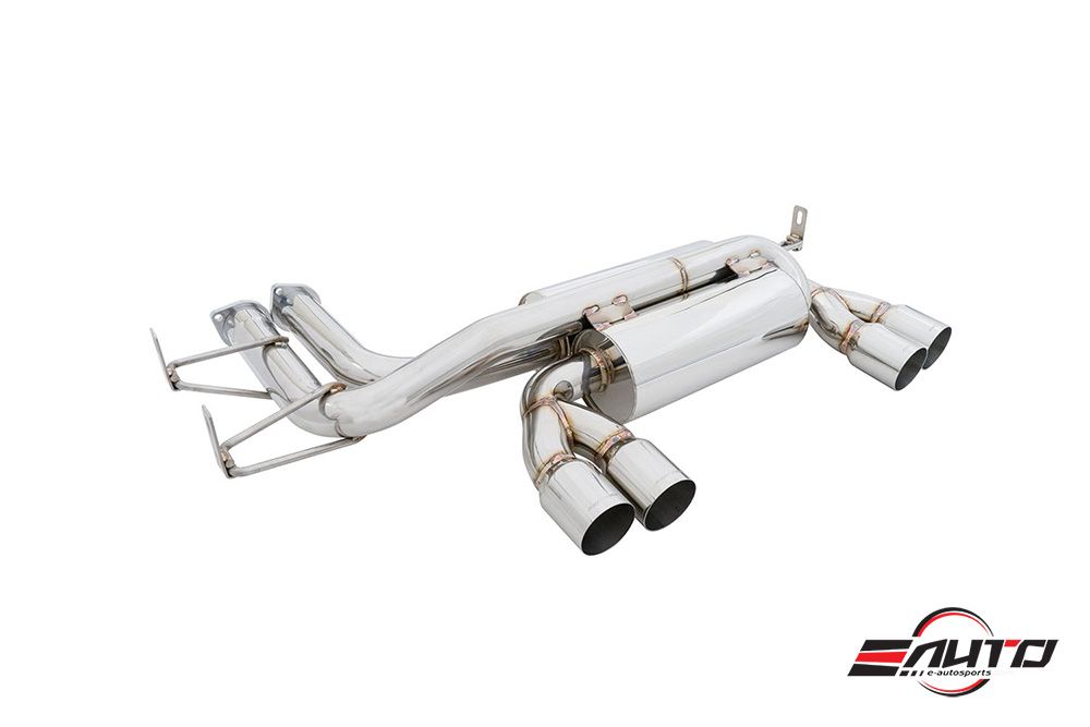 MEGAN 3" Quad Stainless Tip AxleBack Exhaust Muffler for BMW M3 E46 01-06