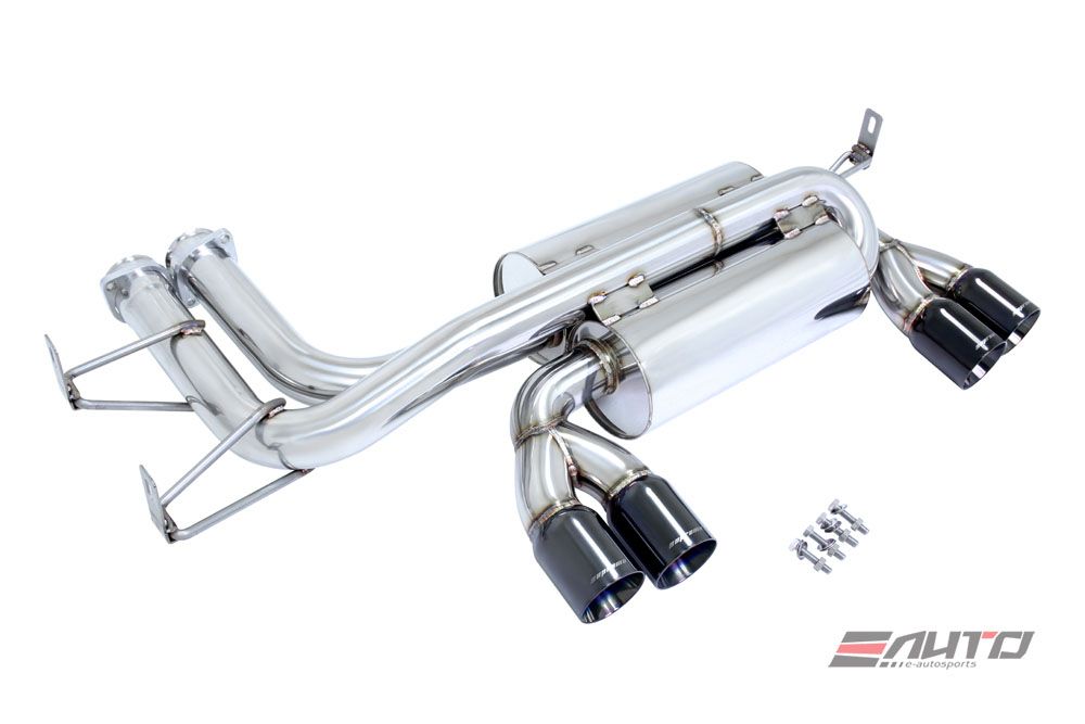 MEGAN 3" Quad Black Chrome Roll Tips Supremo Exhaust Muffler BMW M3 E46 01-06