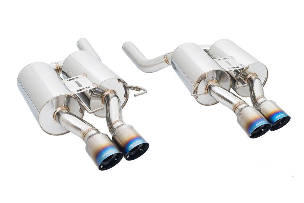 MEGAN 3.5" Quad Titanium Blue Tip OE RS Axle Back Exhaust for BMW E60 M5 06-10