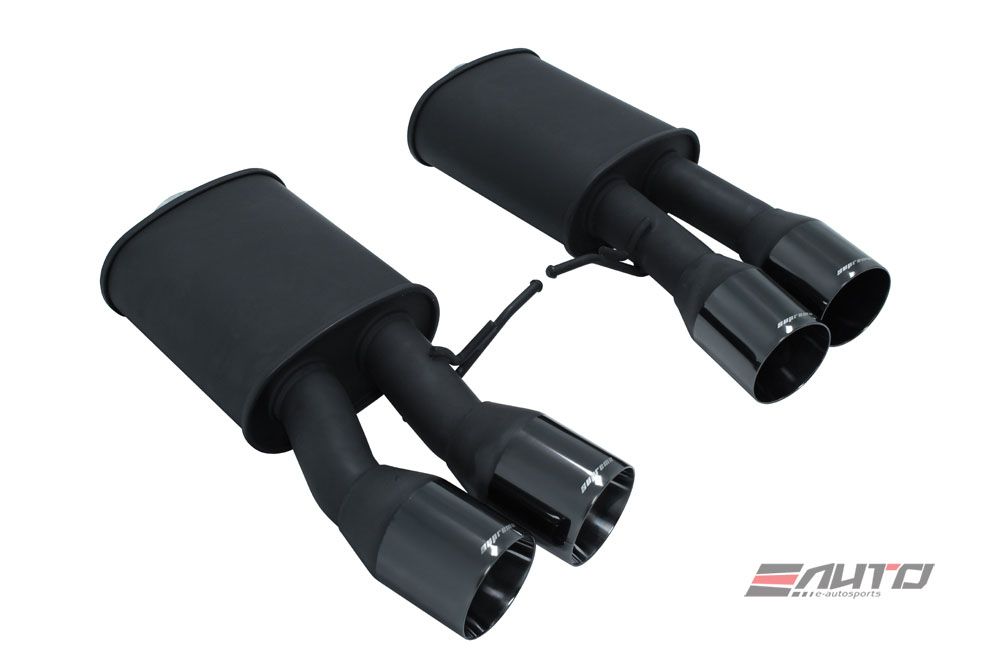 MEGAN 4" Quad Black Chrome Roll Tip Supremo Exhaust BMW F13 F06 M6 Gran Coupe