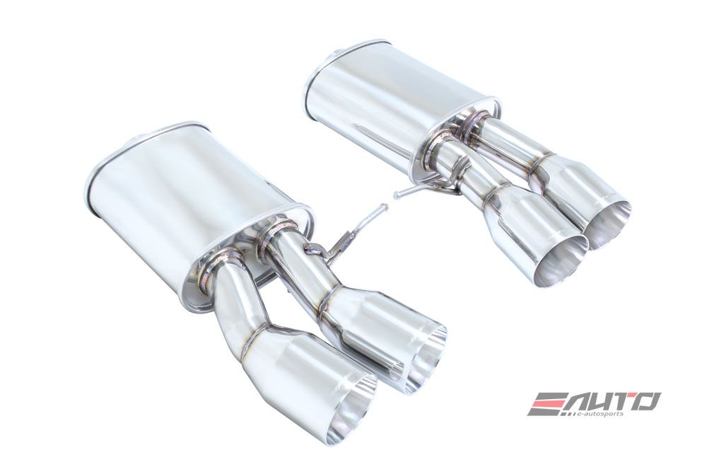 MEGAN 4" Quad SS Roll Tip Supremo Exhaust Muffler BMW F13 F06 M6 Gran Goupe