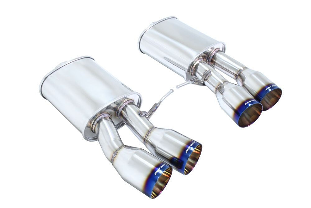 MEGAN 4" Quad Burnt Roll Tip Supremo Axle Back Exhaust BMW F13 F06 M6 Gran Goupe