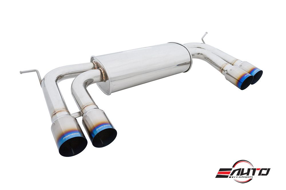 MEGAN 3.5" Quad Titanium Blue Tips Axle Back Exhaust BMW E70 X5M E71 X6M M 10-14