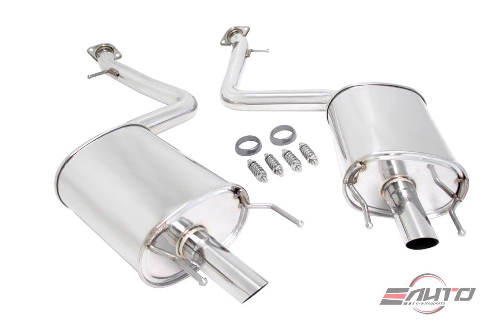 MEGAN 2.5" Dual Tip AxleBack Exhaust Muffler for Lexus GS350 13-15 RWD