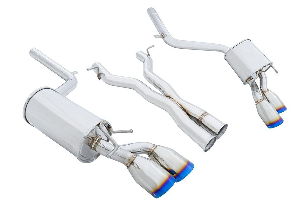 MEGAN Quad 3.5x4.5 Burnt Tip Axle Back Exhaust for Benz AMG C63 Sedan 12-15 W204