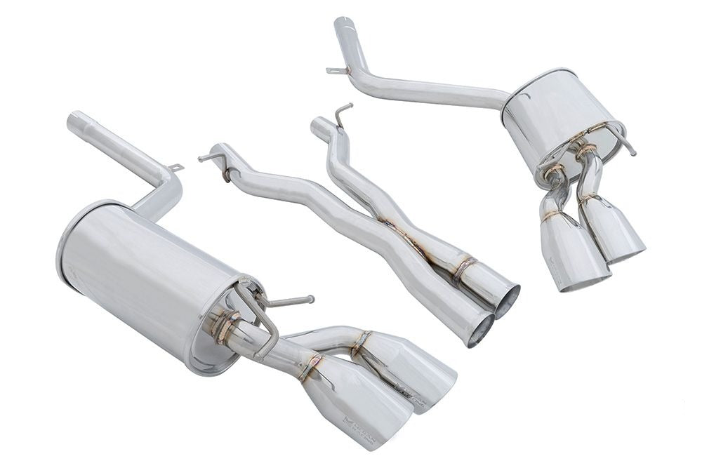 MEGAN Quad 3.5x4.5" SS Roll Tip Axle Back Exhaust for Benz AMG C63 Sedan 12-15
