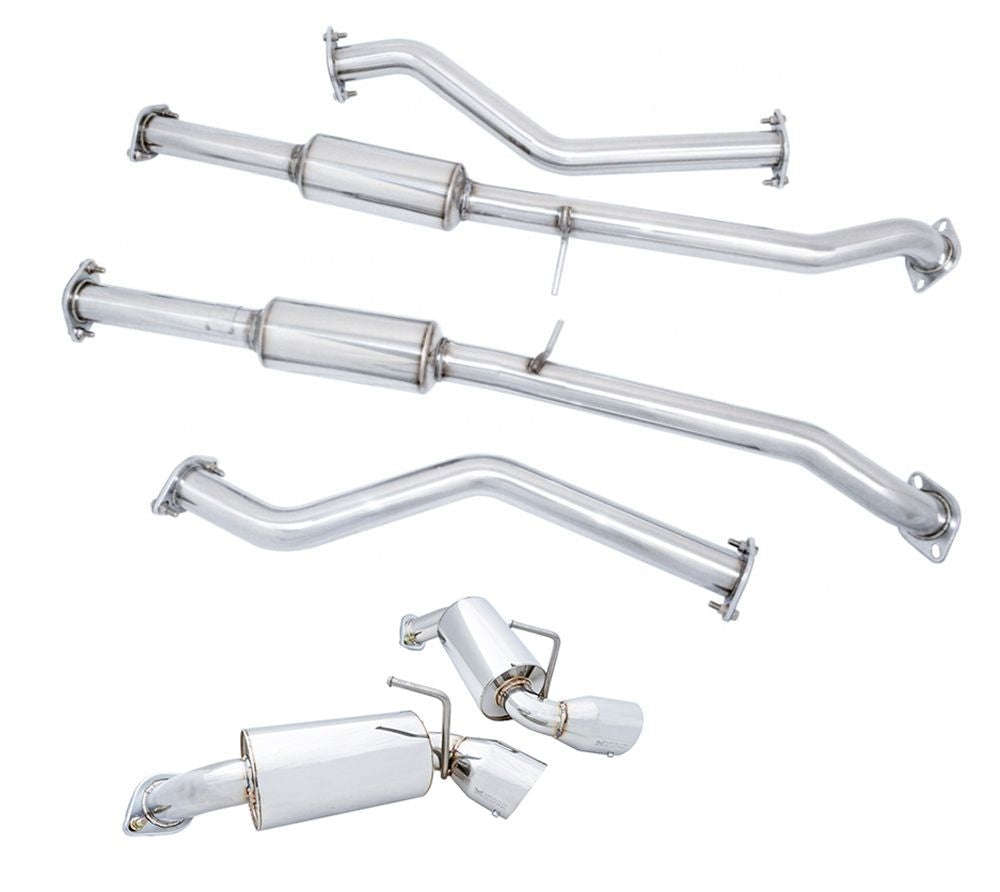 MEGAN 4" Dual Stainless Tips Drift Catback Exhaust for 370z 09-14 Z34 Fairlady